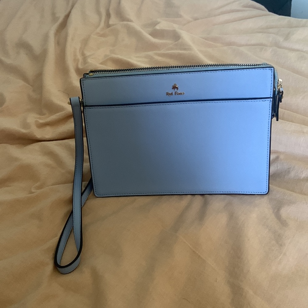 Baby Blue Leather Purse